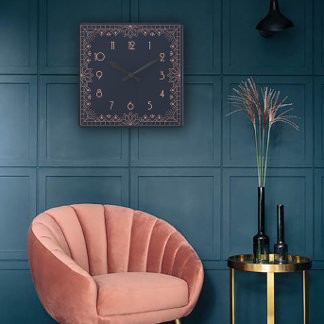 Horloge Carrée Perfection géométrique dans un style Art Déco
