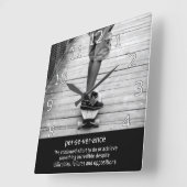 Horloge Carrée Persévérance à bord (Angle)