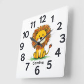 Horloge Carrée Personalised Child's Wall Clock (Angle)