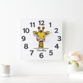 Horloge Carrée Personalised Child's Wall Clock (Maison)