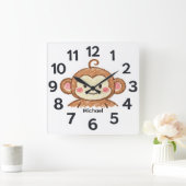 Horloge Carrée Personalised Child's Wall Clock (Maison)