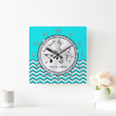 Horloge Carrée Personalized Music Note Toxits, Music Note Clock (Maison)