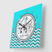 Horloge Carrée Personalized Music Note Toxits, Music Note Clock (Angle)