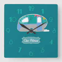 Personnaliser Turquoise Retro Vintage Caravane Des