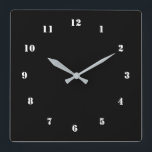Horloge Carrée Personnalité de Custom Your Colors<br><div class="desc">Belles couleurs personnalisables Horloge - Choisissez / ajoutez vos couleurs arrière - plans et numériques préférées ! Choisissez Vos Polices Numériques Uniques ! Ajoutez votre texte / nom / date / logo / image ...  ou sinon :) Profitez - Soyez heureux - Soyez en santé !</div>