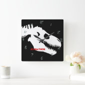 Horloge Carrée Personnalité de T-rex Bones (Maison)