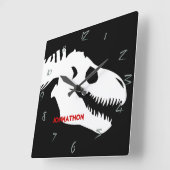 Horloge Carrée Personnalité de T-rex Bones (Angle)