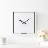 Horloge Carrée Personnalité minimale de White (Maison)