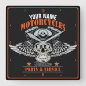 Horloge Carrée Personnalized Biker Flying (Recto)