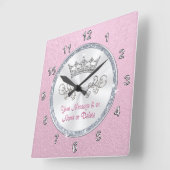Horloge Carrée Personnalized Blush (Angle)