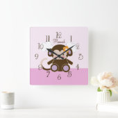 Horloge Carrée Personnalized Jacana Monkey (Maison)