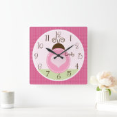 Horloge Carrée Personnalized Pretty (Maison)