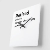 Horloge Carrée Personne de définition retraitée qui est heureuse  (Angle)