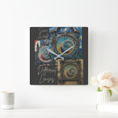 Horloge Carrée Perspectives  (Maison)