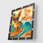 Horloge Carrée Petit Mais Puissant Surf (Angle)