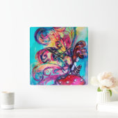 HORLOGE CARRÉE PETITE ELLE DE CHAMPIGNONS (Maison)