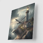 Horloge Carrée Phare (Angle)