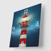 Horloge Carrée Phare (Angle)