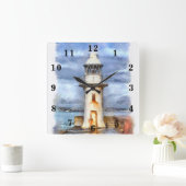 Horloge Carrée Phare (Maison)