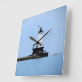 Horloge Carrée Phare municipal de Ludington (Angle)