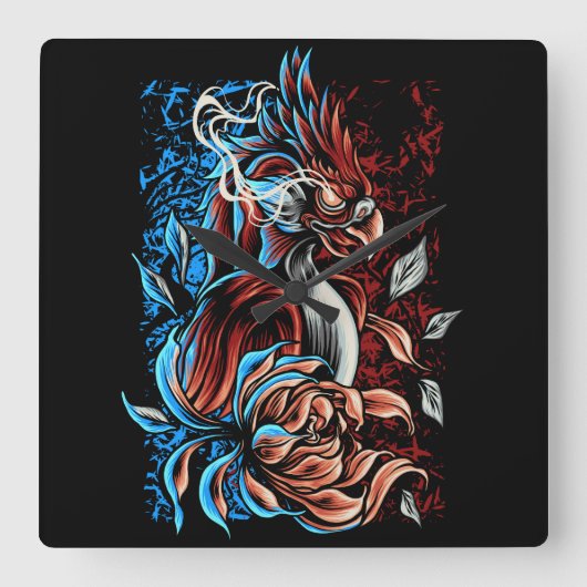 Horloge Carrée Phénix (Recto)