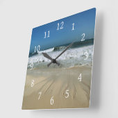 Horloge Carrée Photo 32 Ocean Beach (Angle)