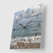 Horloge Carrée Photo 9 Ocean Sea Beach (Angle)