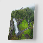 Horloge Carrée Photo de cascade (Angle)