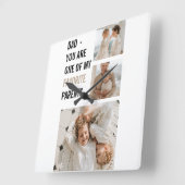 Horloge Carrée Photo de collection moderne et cadeau de Fête des (Angle)