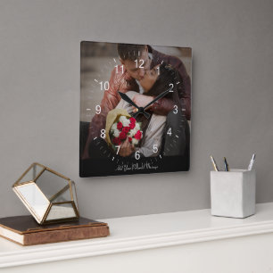 Horloge Carrée Photo de Customize Your Own