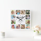 Horloge Carrée Photo de Family (Maison)