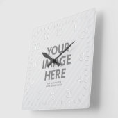Horloge Carrée Photo Personalized Wall Clocks Custom Big Square (Angle)