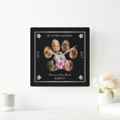 Horloge Carrée Photo Pet Memorial - Black Silver (Maison)