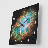 Horloge Carrée Photo spatiale céleste de la nébuleuse du crabe (Angle)