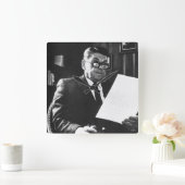 Horloge Carrée Photographie de Ronald Reagan (Maison)