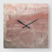 Horloge Carrée Photographie en quartz rose (Recto)
