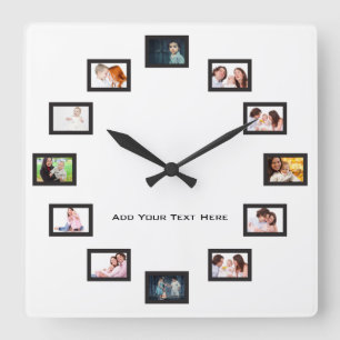 Horloge Carrée Photos de Create Custom