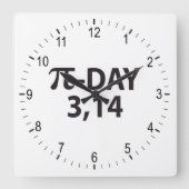 Horloge Carrée Pi (Recto)