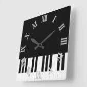 HORLOGE CARRÉE PIANO (Angle)