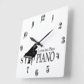 Horloge Carrée Piano (Angle)