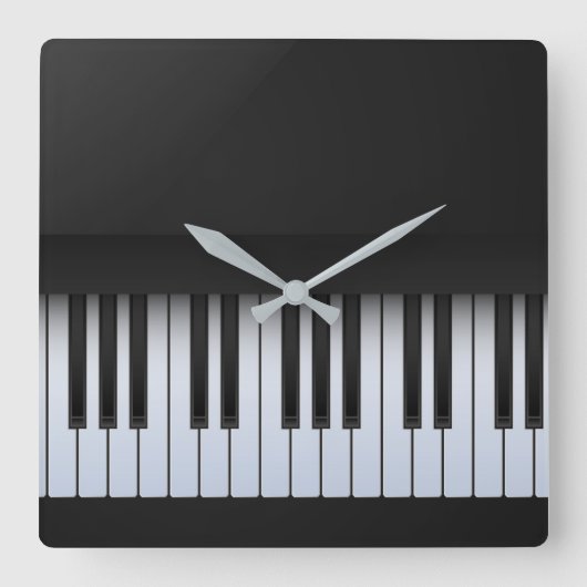 Horloge Carrée Piano Keys (Recto)