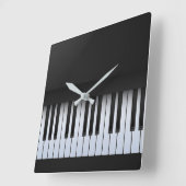 Horloge Carrée Piano Keys (Angle)