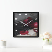 Horloge Carrée Piano Keys (Maison)
