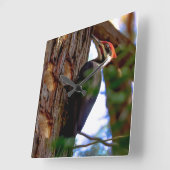 Horloge Carrée Pic pilé (Angle)