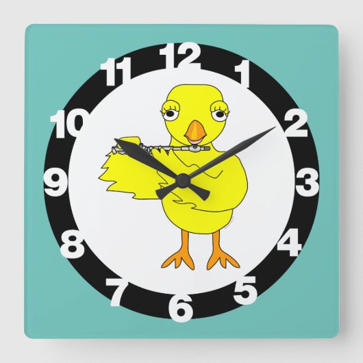 Horloge Carrée Piccolo Chick (Recto)