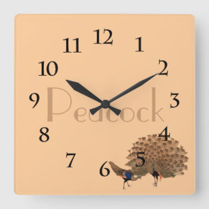 Horloge Carrée Pics d'Asie vintage