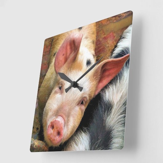 HORLOGE CARRÉE PIÈCES (Angle)