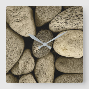 Horloge Carrée Pierres