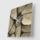 Horloge Carrée Pierres (Angle)