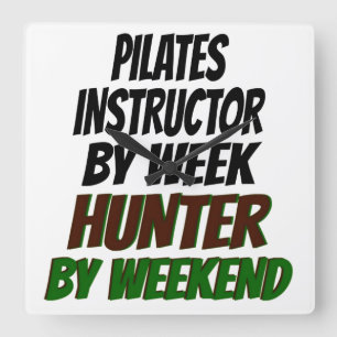 Horloge Carrée Pilates Instructeur Hunter
